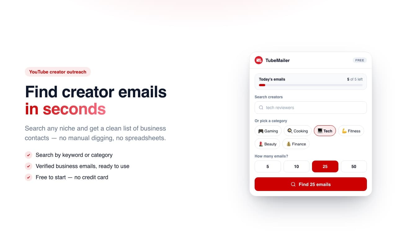 TubeMailer preview